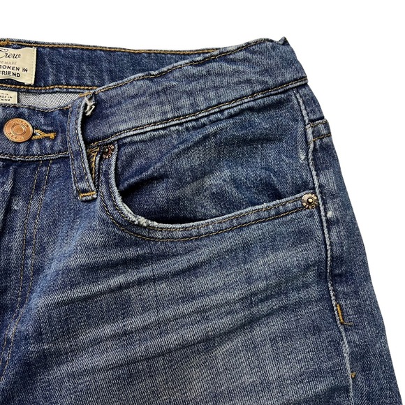 J.Crew Slim Broken-In Boyfriend Jeans Women's‎ 27 Blue Distressed Denim - Picture 8 of 16